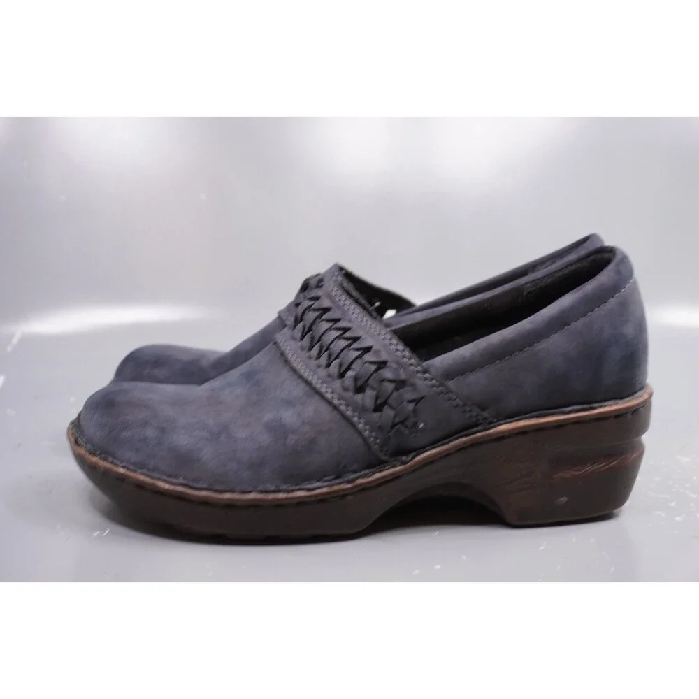 Boc Born Concept Womens Sz 8.5 Peggy Clogs Shoes Blue Slip On Low Heel Comfort